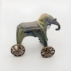 Antique 19th Century Bronze Elephant Indian Temple Toy Dhokra  Real And Rare