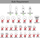 6 Chandelier Shades Only For Candelabra Bulbs Clip-on Fitter Lamp Cream White
