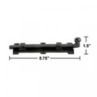 Renovators Supply Slide Bolt Latch 8 75  Wrought Iron Ball Tip Black Slide Bolt