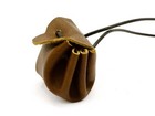 Medieval Leather Bag Made Of Soft Nappa Leather - Mini Larp   Re-enactment Bag