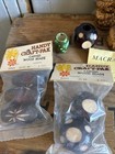 Vtg Lot Ceramic Macrame Beads Native American Donkey Horse Carved Wood Beads Nos