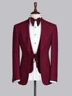 Shawl Lapel Tuxedo Mens Suit 3pcs Business Jacket Formal Groom Party Prom Blazer