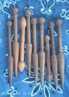 7 Handcrafted  Tapestry Wood Bobbin Weaving  2 Bones