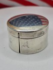 Vintage Sterling Silver Stamp Roll Holder Trinket Pill Box Case
