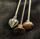 3 Antique Ornate Filligree Hat Pin 1900 s Etched Victorian 6         