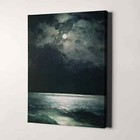Black Sea At Night  1879  Ivan Aivazovsky Moody Seascape Canvas Print Wall Art