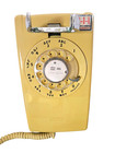 Vintage Bell System Western Electric Rotary Wall Phone Yellow Untested