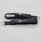 Club Pilates Reformer Double Loop Straps Black Fabric W  Metal D-rings Set Of 2