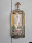 Very Rare Antique Memorial Whimsy Bottle With Gilt Framed Photo And Die-cuts