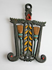 Vintage J z h  1951 Painted Cast Iron Trivet