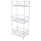 Metal Shower Organizer 3 Shelf Spa Tower Caddy Rust Resistant Chrome Storage New