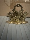 Vintage Solid Brass Double Sided  mail Letter  napkin Holder