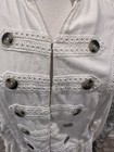 Free People Ariana Military Jacket Ivory White Linen Blend Women   s Size L