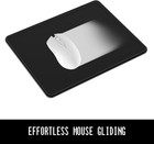 5mm Thick Black Mouse Pad 8x10 Inch Non Slip Rubber Stitched Edge Desk Mat