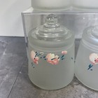 Vintage  Frosted Glass Canister Baby Nursery Dresser Set Hand Painted