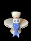 Mermaid Shelf Sitter Plant Pot Girl Statue Figurine Nautical Beach Home Decor
