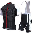 Men Cycling Jersey Set Short Sleeve Bike Shirt Bib Shorts 3d Padded Quick Dry