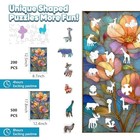  Wooden Puzzle For Adults  Mother   s Day Stained 200 Pieces Soft Pink Flower