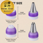 2 Pack Couplers For Piping Bags 3 Color Plastic 1 17x1 65in  Purple