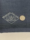 Vintage British Wool Bradford England Blue 60    X 1 Yd 25    Solid Suiting Material