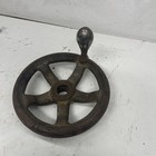 Vintage Industrial Cast Iron Valve Hand Wheel 6    In Dia Straightshaft Steam Punk