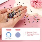 1440 Pcs Hotfix Rhinestone Flatback 4mm Gem Crystal  ss16 Blue 