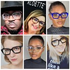 Fashion Vintage Square Non-prescription Clear Lens Glasses For Women Men  Thi   