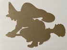 Vintage American Merri-lei  sinister Flying Witch  Die Cut Cutout Decoration Nos