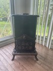 Antique Eriez Stove   Mfg Co Erie  Pa Queen No 2 Gas Parlor Heater Cast Iron