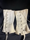 Vtg Type Ii Size 5 Ww2 Wwii Us White Canvas Leggings Gaiters Spats Coast Guard