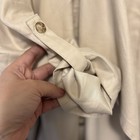 Ellison Women s Beige Collared Button Front Jacket Pockets Mid-length Size M l