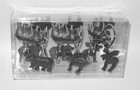 Bear   Moose  pewter Color  Shower Curtain Hooks - New - 12 Shower Curtain Rings