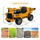 Ride On Car Dump Truck W remote Control   Extra Shovel For Kids Yellow