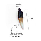 Handcrafted Boar Tusk Amulet With Cord Wrapping - Protection   Good Luck
