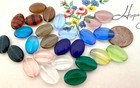 Vintage Czech 11 X 16mm Oval Glass Beads Mix 26