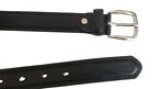 Men s Leather Casual Dress Plain Black Belt Silver Buckle Sizes S   M   L   Xl