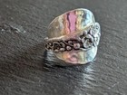 Antique Sterling Silver Spoon Ring - Made From An Antique Spoon - Sz 9