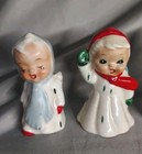 Vintage Mcm Set Of 6 Christmas Salt   Pepper Shakers Angels Made In Japan Rare  