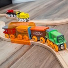 Orbrium 56 Pcs Wooden Train Track   Tunnel Compatible With Thomas  Ikea  Melissa