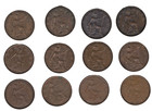 Small Collection Of Mainly George V British Farthing Coins X12