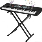 61 Key Usb Electronic Digital Piano Keyboard With Stand  Microphone For Beginner