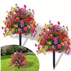 Artificial Flowers Outdoor Uv Resistant Boxwood Fake Plants Shrubs Garden Decor