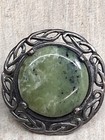 Irish  Connemara Marble  925 Sterling Silver Brooch