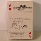 Vintage 80 s Sealed Card Deck By Ivory Tower - Beer Is Better Than Woman Because