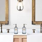 16oz Glass Liquid Soap Dispenser With Stainless Steel Pump For Kitchen Bathroom