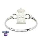 Bbc Official Licensed Doctor Who Dr Who Tardis Police Box Silver Toned Bracelet