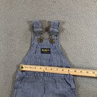 Vintage Oshkosh B   gosh Vestbak Overalls 18 Mos Blue White Stripe Usa Baby Cotton