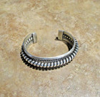 Spectacular Heavy Vintage Navajo Sterling Silver Coiled Rope Design Bracelet