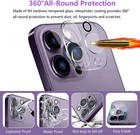 4 Pcs Tempered Glass Camera Lens Protector For Iphone 16 Pro Max 15 14 13 12 11