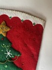 Bucilla Felt Beaded Stocking  under The Tree  18  Christmas Decor Near Finished